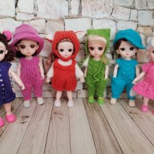 Новая "порция " вязаной одежды для  кукол формата Баболи