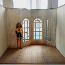 Сборный витражный румбокс для кукол 30 см