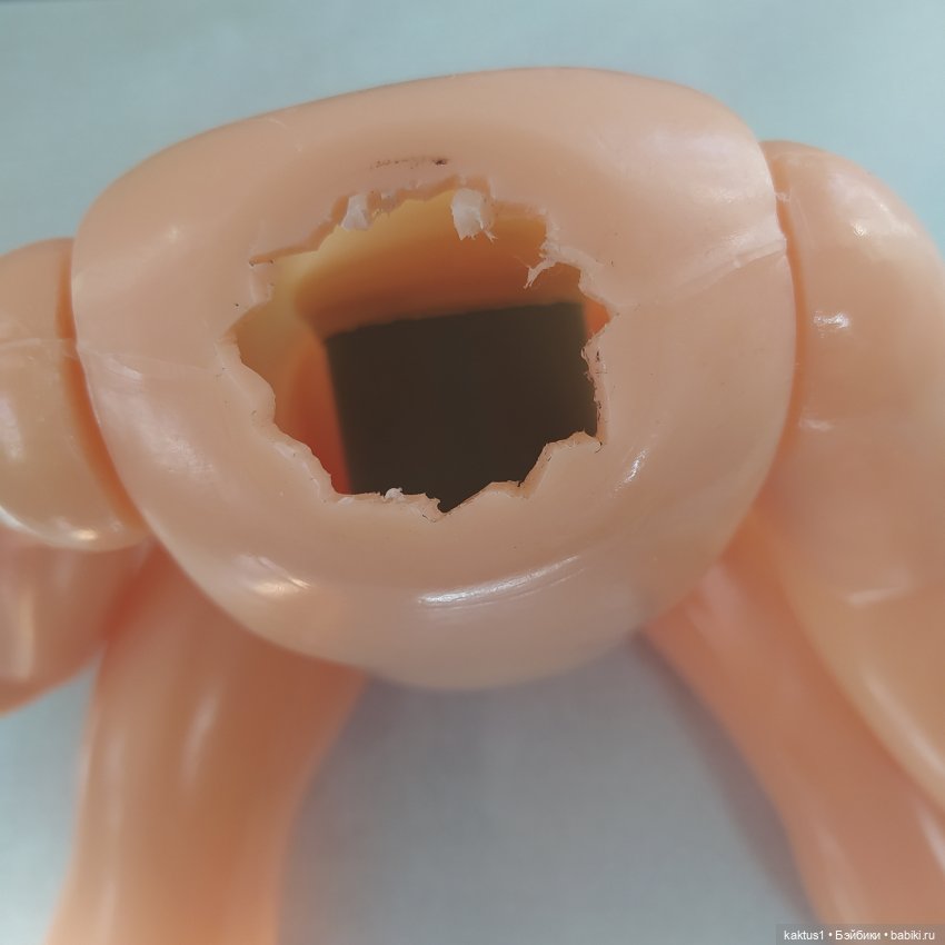 Голова с сюрпризом — Ремонт кукол СССР и ГДР (немок): чернота (фото 3)