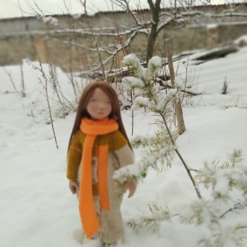 А у нас выпал снег .