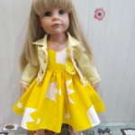 Платье и куртка для кукол готц