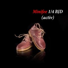 Ботинки для Minifee 1/4 BJD (по стельке 54 мм) (бордо)