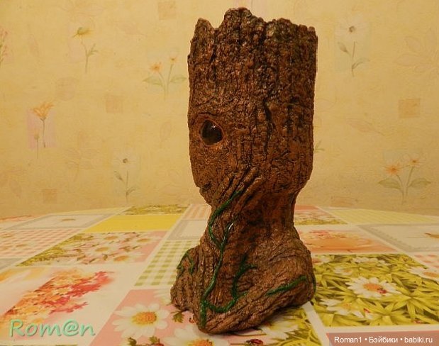 Мастер-класс. Малыш Грут-вазонница, карандашница