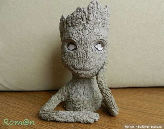 Мастер-класс. Малыш Грут-вазонница, карандашница (фото 10)