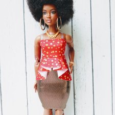 Одежда Барби Аутфит фешн пак золотое платье фэшн пак вечерний аксессуары