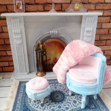 Мебель прованс ретро винтаж Шебби шик кресло пуфик банкетка плед