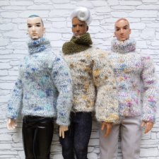 Свитер джемпер для Адониса TBLeague PHICEN JiaouDoll Action figure бесшовный твидовый