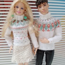 Свитер лопапейса для Кена Интегрити барби жаккард бесшовный