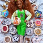 Сумочка для барби кукольная сумка вышивка кошечка собачка лисичка панда Момоко Поппи ФР ИТ Дисней