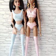 Белье для Поппи трусы топик чулки серьги
