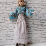 Одежда на момоко momoko сарафан с кружевом и топ с пышными рукавами