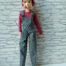 Одежда на Момоко поппи барби петит комбинезон Луи вюттон и лонгслив- боди