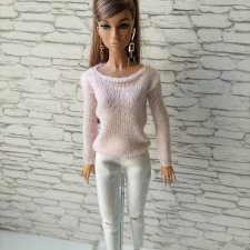 Одежда на Барби Поппи Интегрити кашемировый розовый джемпер