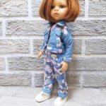 Комбинезон, джинсовка и футболка для куклы Паола Рейна