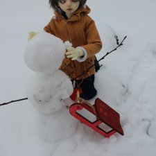 Снеговик на окончание зимы