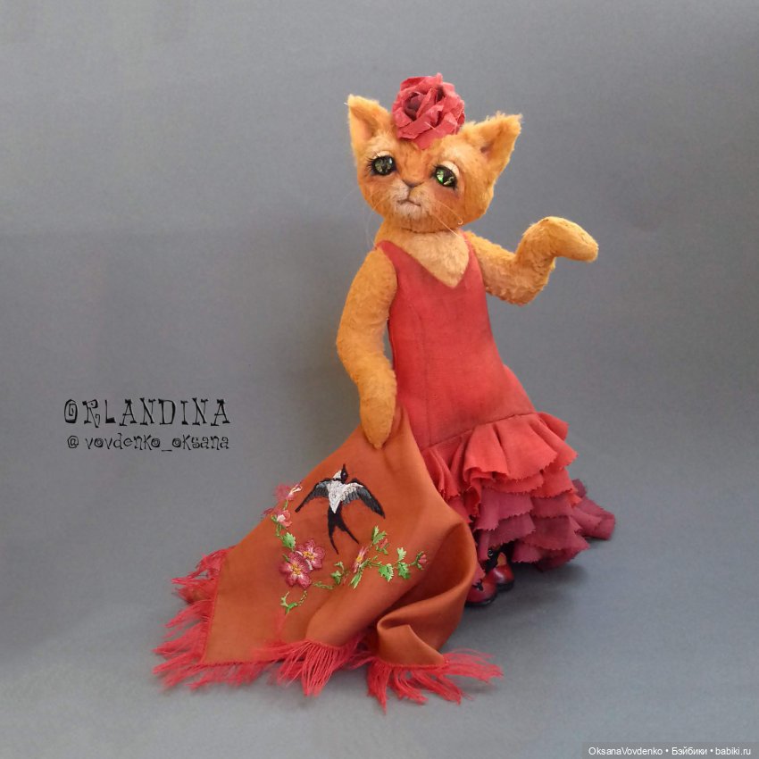 Вероника (Фламенко) ООАК кошечка тедди Автор: Оксана Вовденко (Орландина)