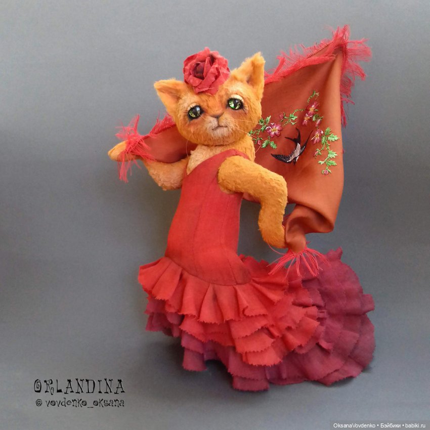 Вероника (Фламенко) ООАК кошечка тедди Автор: Оксана Вовденко (Орландина)