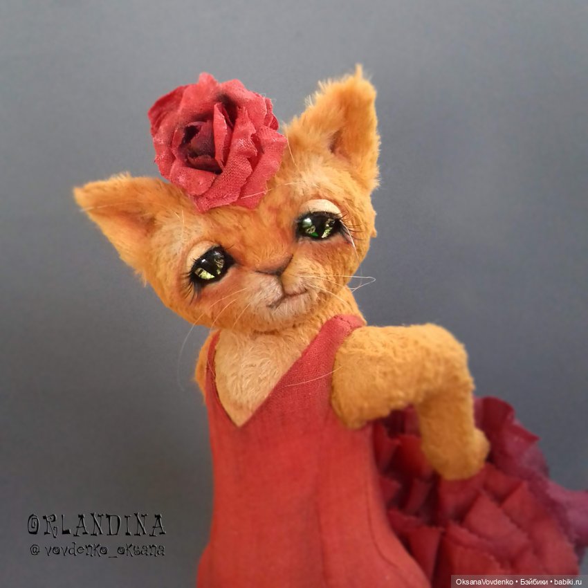 Вероника (Фламенко) ООАК кошечка тедди Автор: Оксана Вовденко (Орландина)