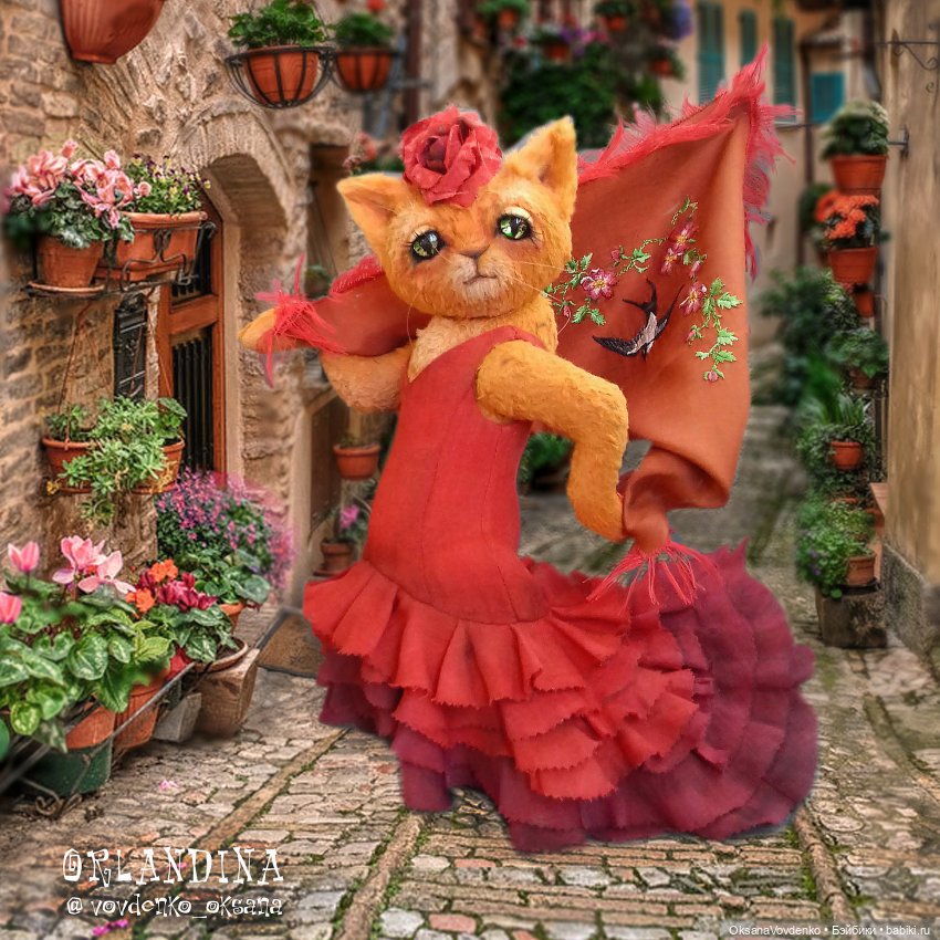 Вероника (Фламенко) ООАК кошечка тедди Автор: Оксана Вовденко (Орландина)