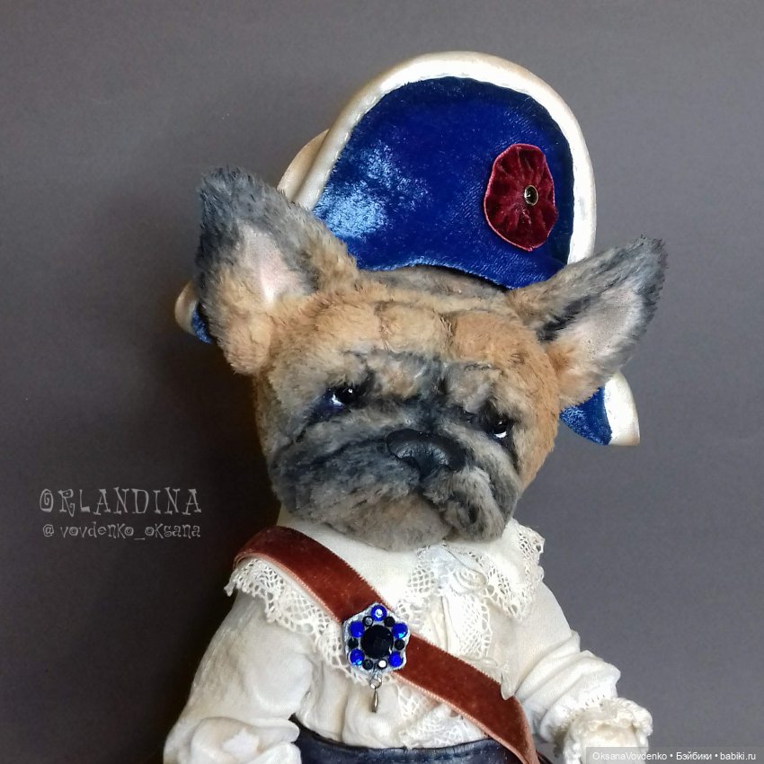 ООАК тедди бульдог в авторском аутфите от Оксаны Вовденко (Орландины)