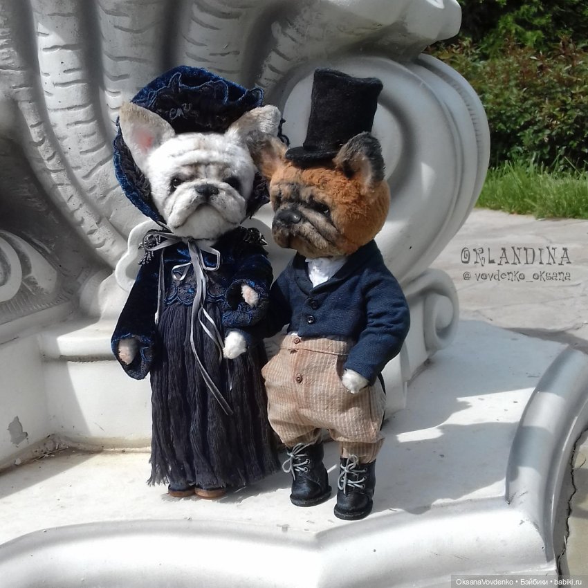 ООАК тедди бульдоги в авторских аутфитах от Оксаны Вовденко (Орландины)