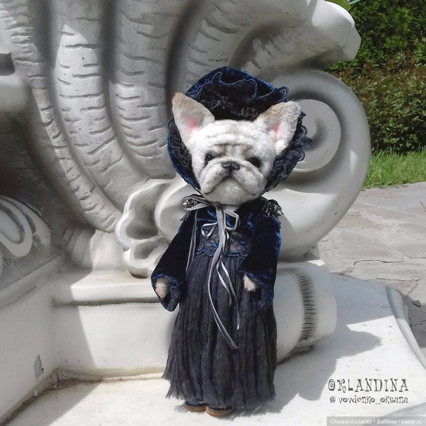 ООАК тедди бульдог в авторском аутфите от Оксаны Вовденко (Орландины)