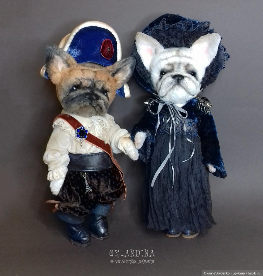 ООАК тедди бульдоги в авторских аутфитах от Оксаны Вовденко (Орландины)