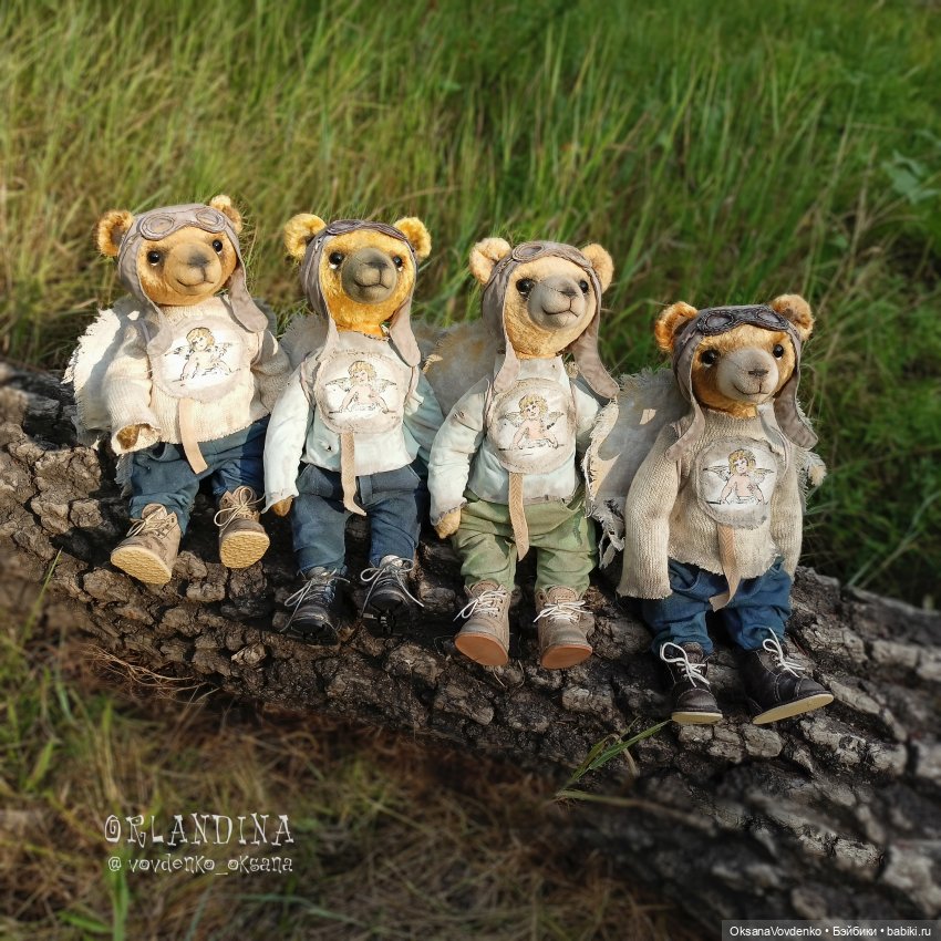 ООАК мишки тедди Ангелы Хранители. Ограниченная золотая коллекция. Автор: Орландина (Оксана Вовденко)