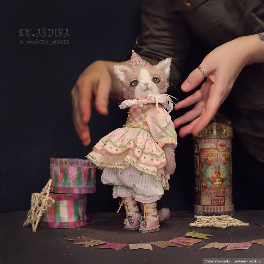 Виктория ООАК тедди кошечка от Орландины