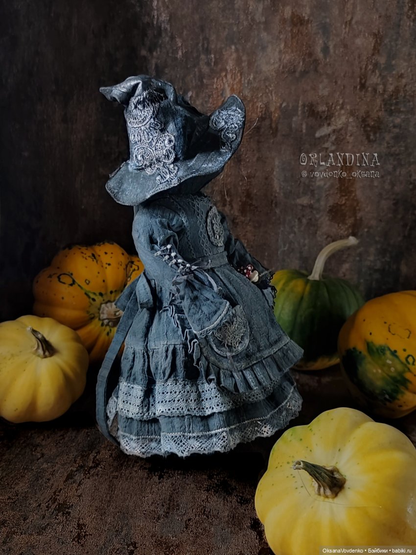 ООАК кошечка тедди Венсдей Хеллоуин от Орландины