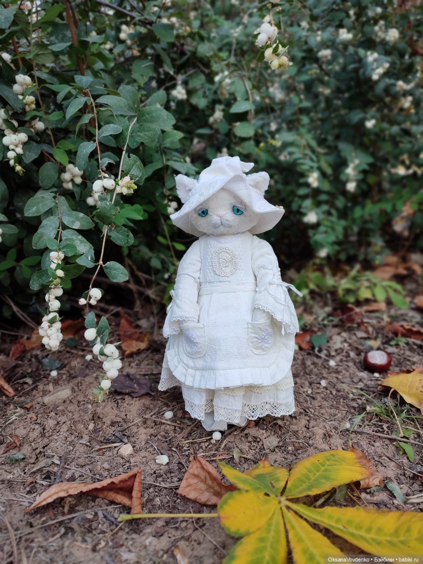 ООАК тедди кошечка Белая Ведьма от Орландины