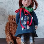 Зелёный шум" аутфит для Цвергов 45 см от Орландины