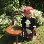 Композитная шотландская ходячая большая кукла с поворачивающейся головой
