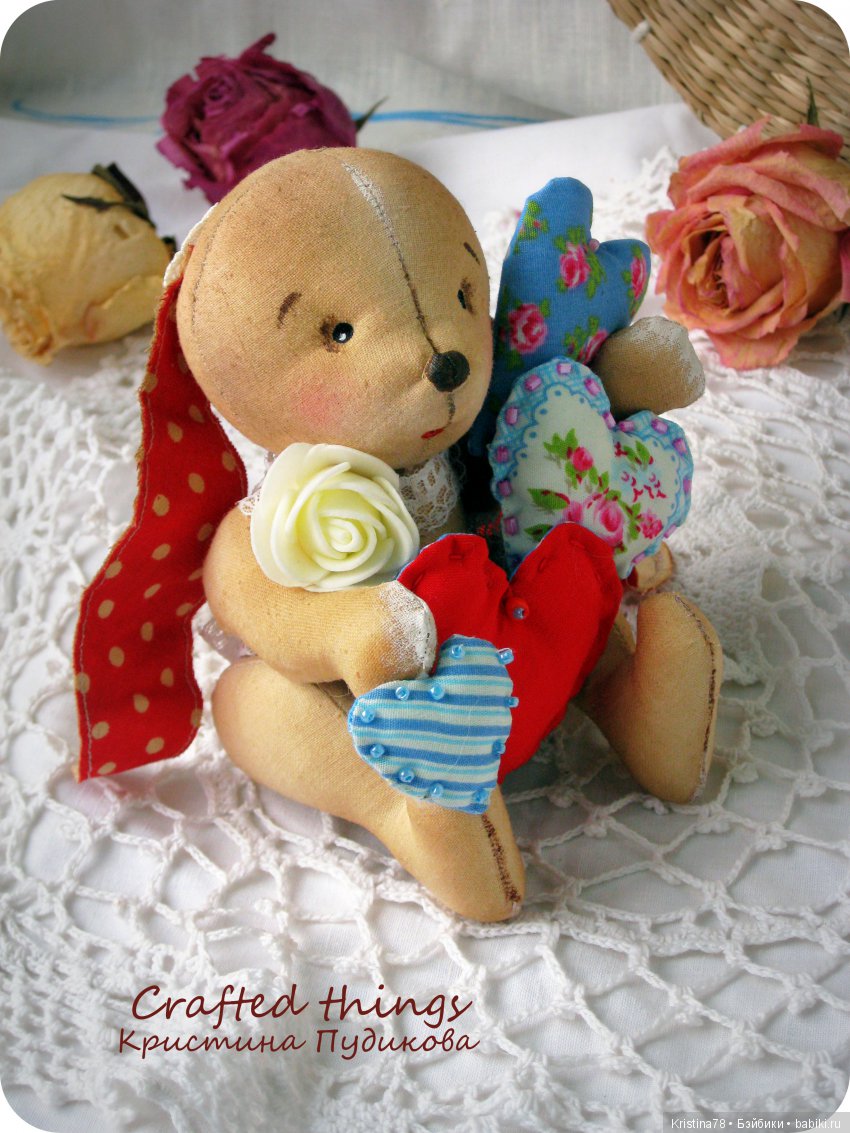 Мои кофейные зайки — Текстильные игрушки и примитивы: кофейные