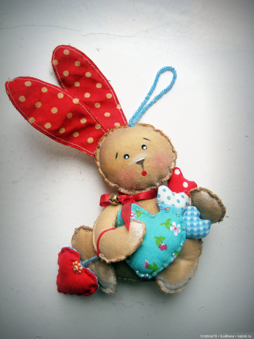 Мои кофейные зайки — Текстильные игрушки и примитивы: кофейные