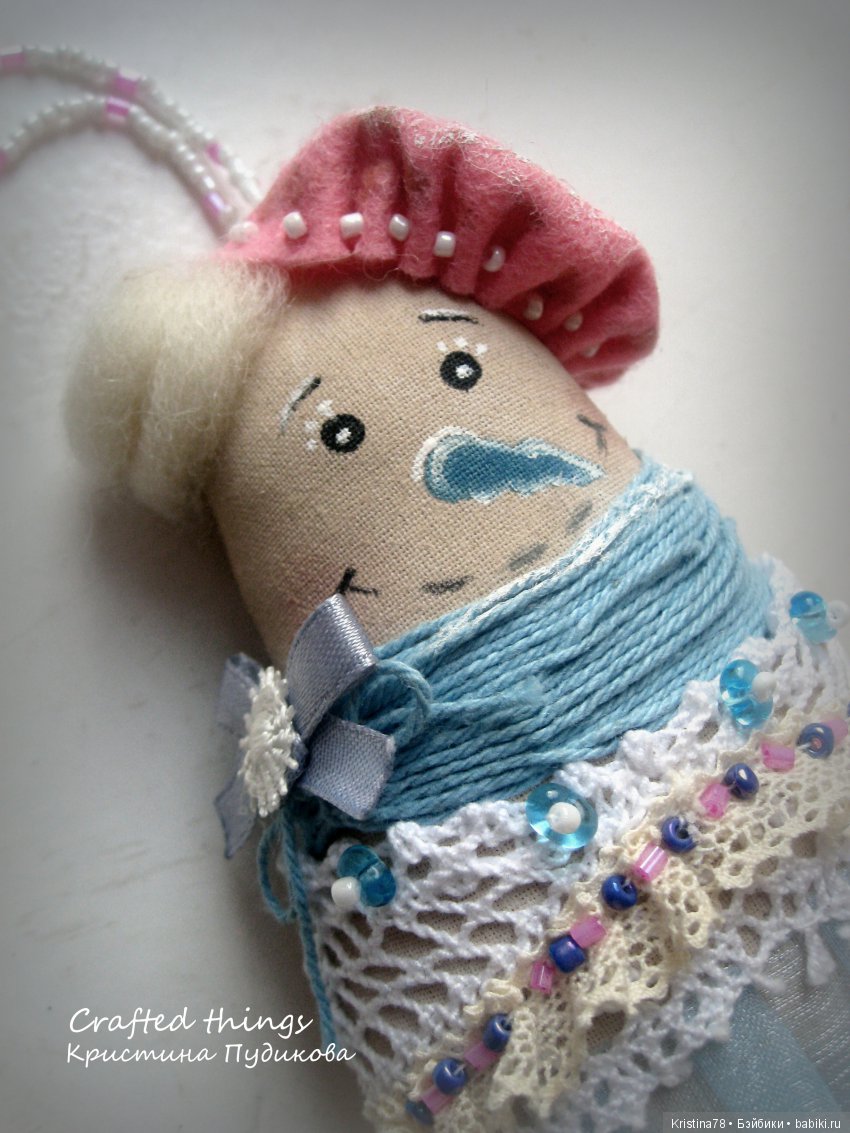 Снеговушка №2 — Текстильные игрушки и примитивы: кофейные