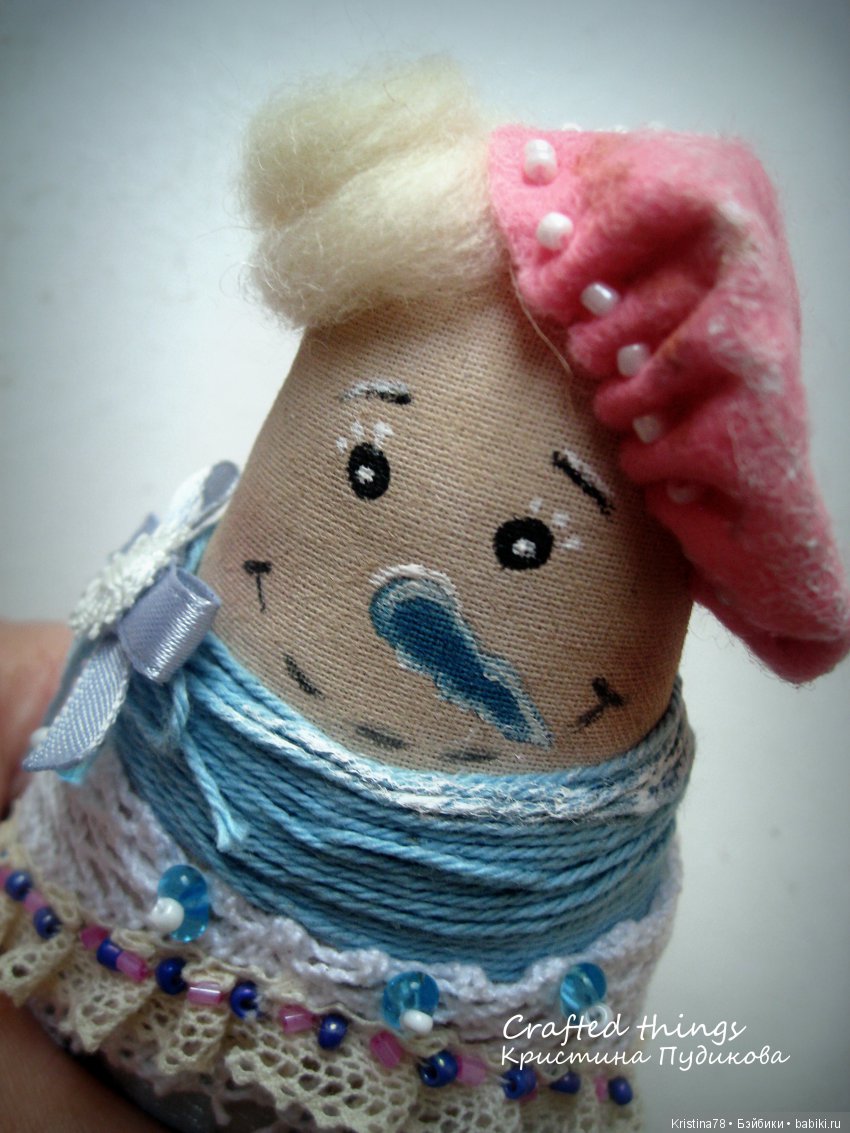 Снеговушка №2 — Текстильные игрушки и примитивы: кофейные (фото 3)