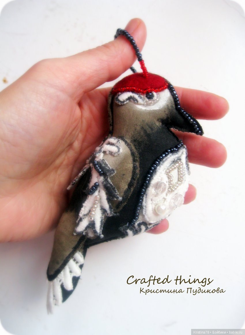 Мои елочные птички — Текстильные игрушки и примитивы: кофейные (фото 6)