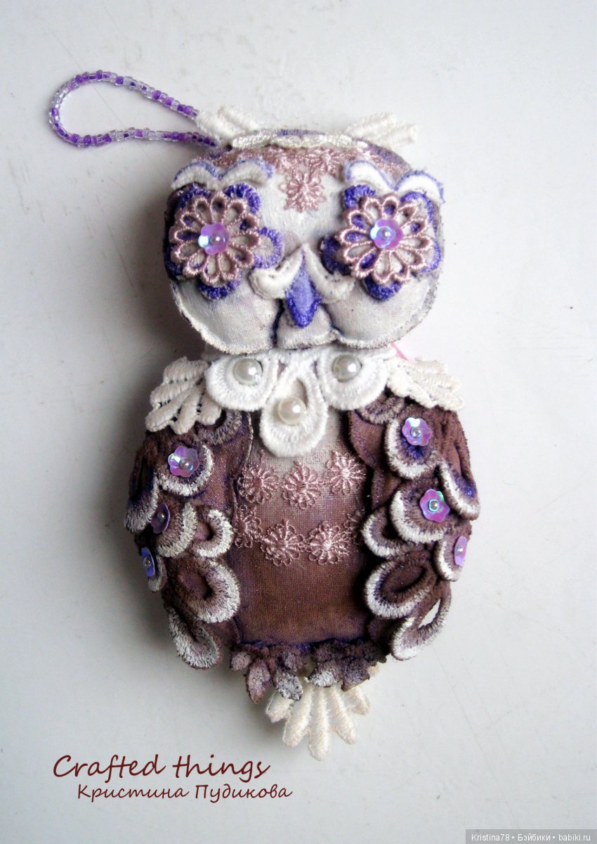 Мои елочные птички — Текстильные игрушки и примитивы: кофейные (фото 9)