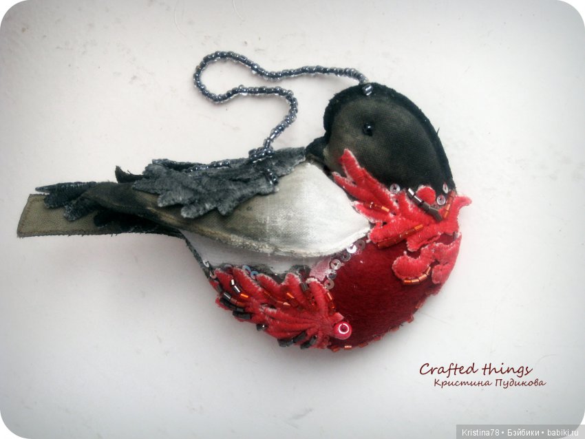 Мои елочные птички — Текстильные игрушки и примитивы: кофейные (фото 4)