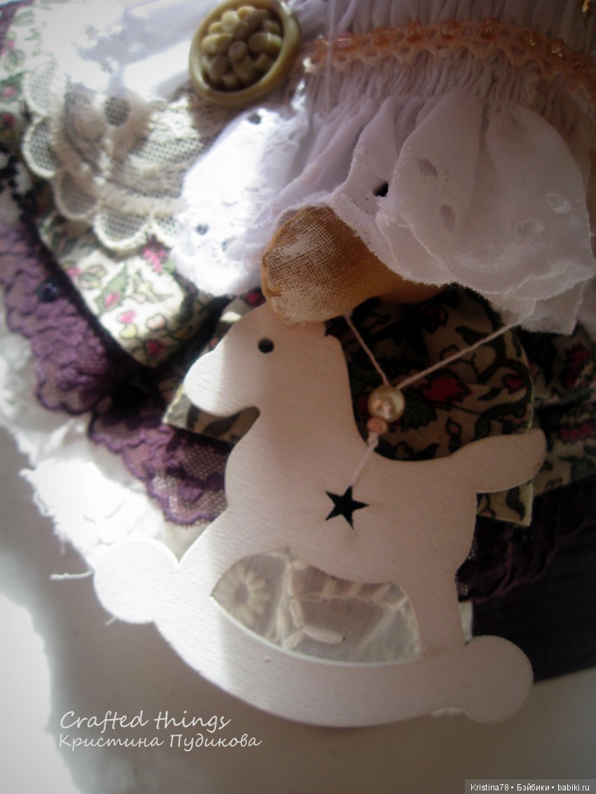 Зайка в винтажном стиле — Текстильные игрушки и примитивы: кофейные