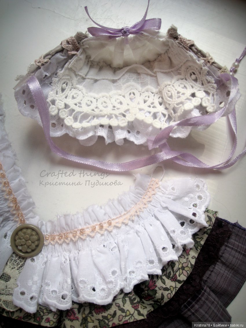 Зайка в винтажном стиле — Текстильные игрушки и примитивы: кофейные (фото 4)