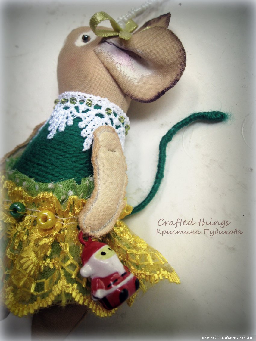Мои елочные мышки — Текстильные игрушки и примитивы: кофейные (фото 6)