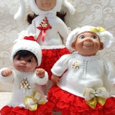 Зимняя коллекция в бело-красном цвете