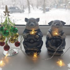 Как мои хрюшки Новый год празднуют