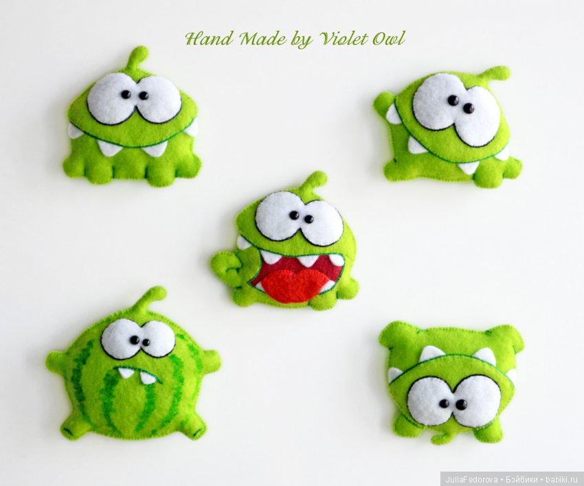 Ам-ням. Om-Nom. Магнитики на холодильник из фетра. Ам-ням. Om-Nom. Магнитики на холодильник из фетра.