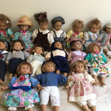 Куклы Характерные виниловые с разными клеймами 34-38 см