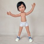 Llorens, большая артикуляционная кукла-мальчик в кедах, брюнет, 42 см