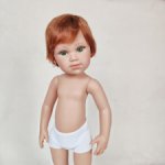 Llorens, большая артикуляционная кукла-мальчик в кедах, рыжие волосы, 42 см