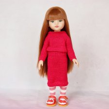 Комплект с красным платьем для Paola Reina 32 см